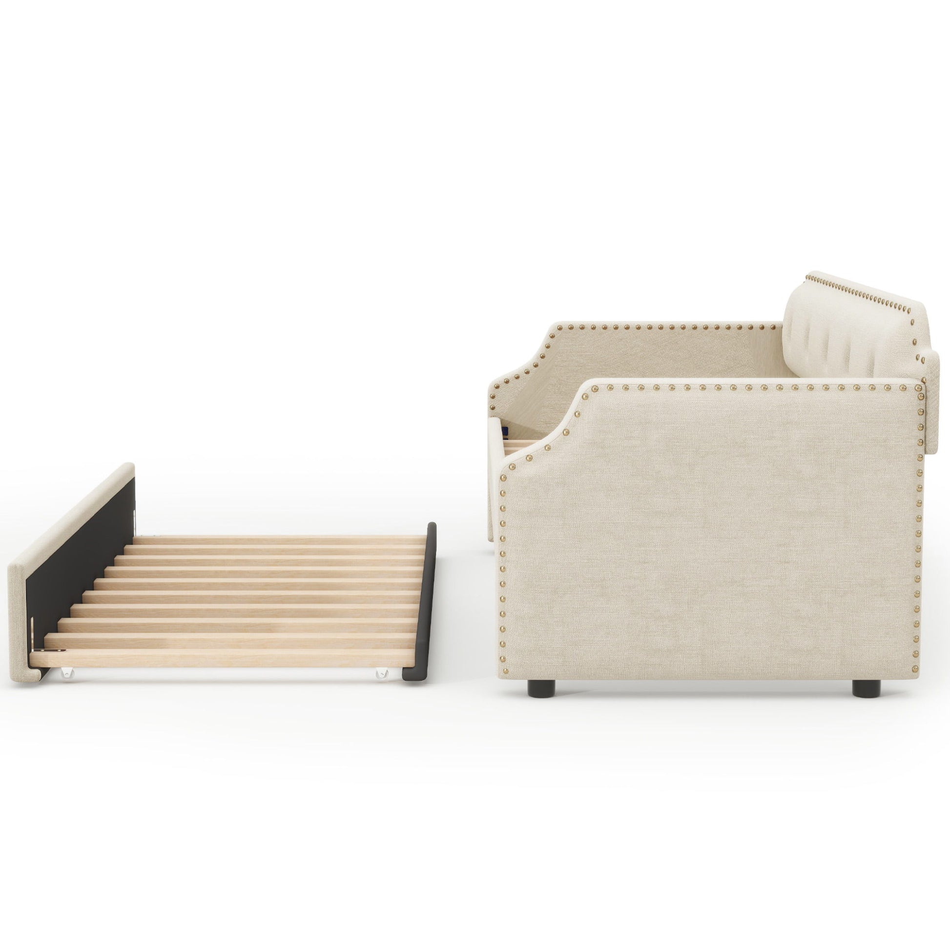 Upholstered Daybed With Trundle - The Sleep Loft - Online Mattress Showroom NYC