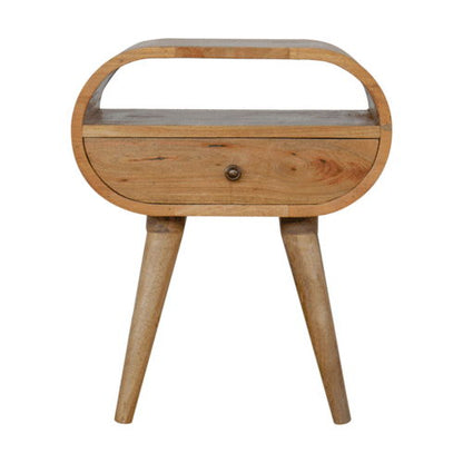 Circular Open Bedside Nightstand - The Sleep Loft - Online Mattress Showroom NYC