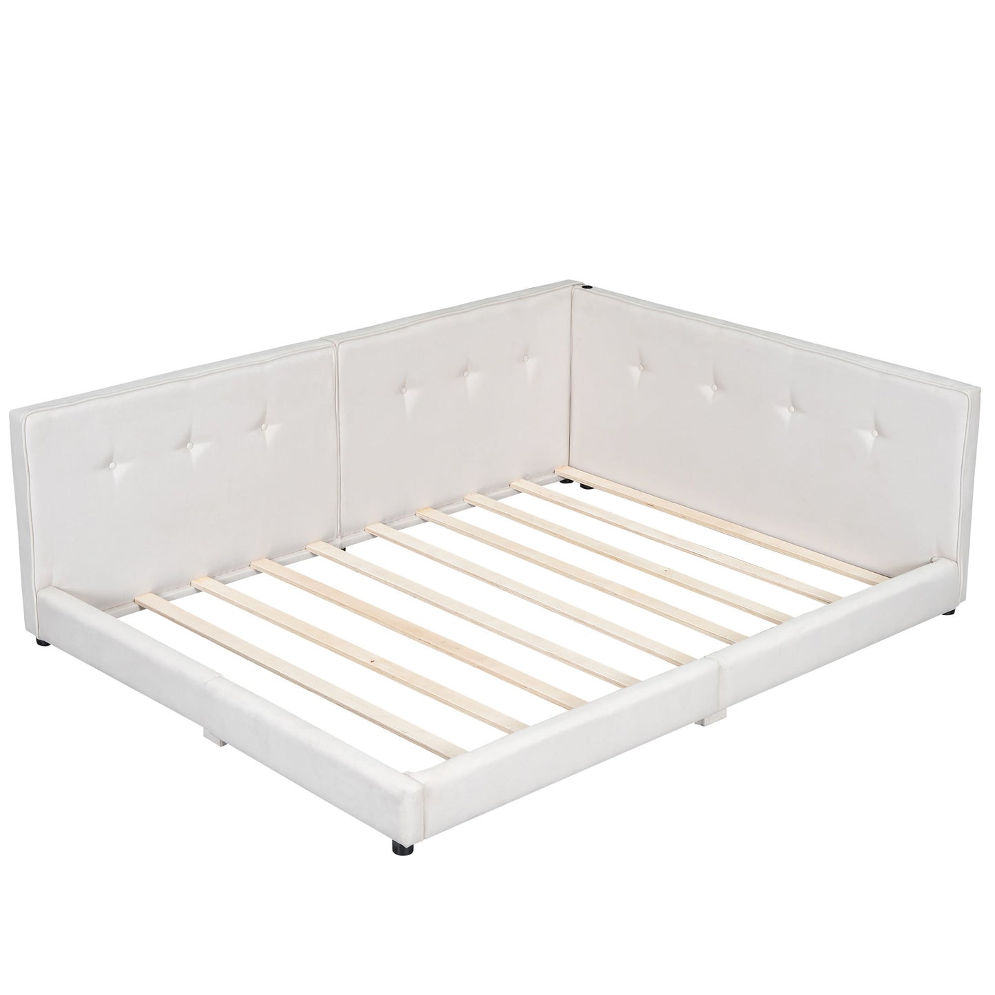 Modern Upholstered Platform Bed With USB Ports And LED Belt - The Sleep Loft - Online Mattress Showroom NYC