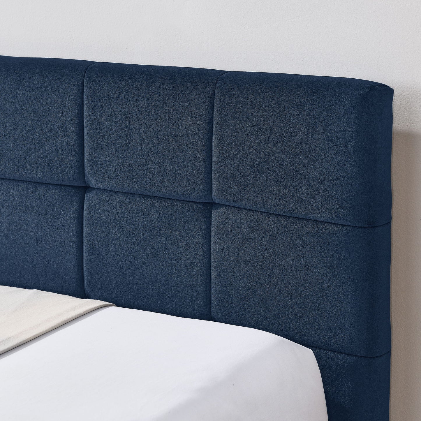 Mid-Century Storage Upholstered Tufted Bed Frame With Backrest And Armrests - The Sleep Loft - Online Mattress Showroom NYC