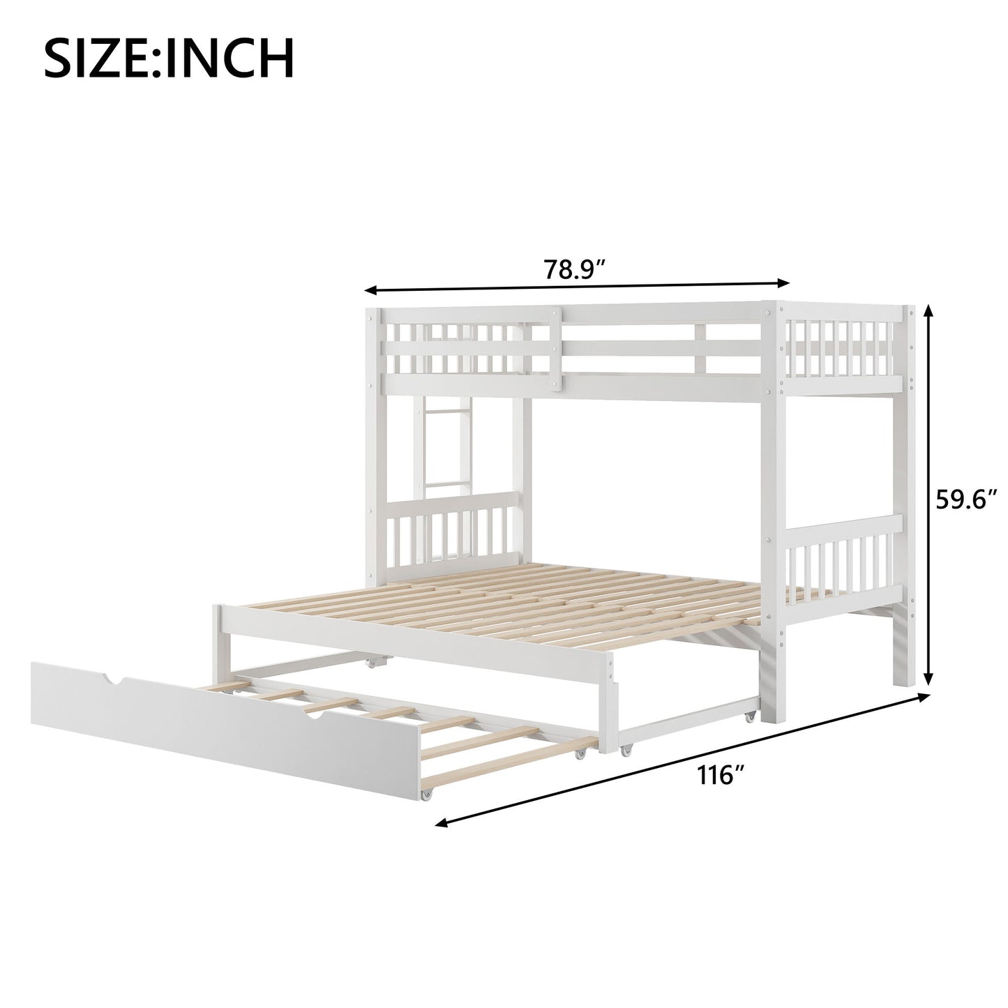 Smooth Mobility Bunk Bed With Trundle - The Sleep Loft - Online Mattress Showroom NYC