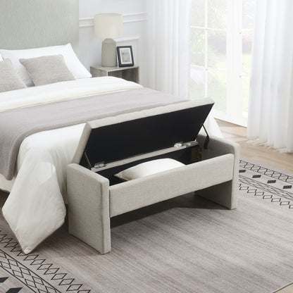 Modern Upholstered Large Bed End Bench With Storage - The Sleep Loft - Online Mattress Showroom NYC