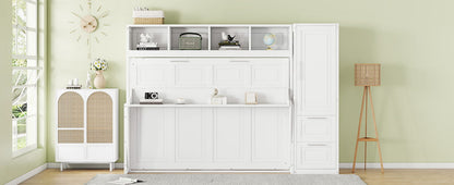 Space Saving Murphy Wall Bed With Closet And Drawers - The Sleep Loft - Online Mattress Showroom NYC