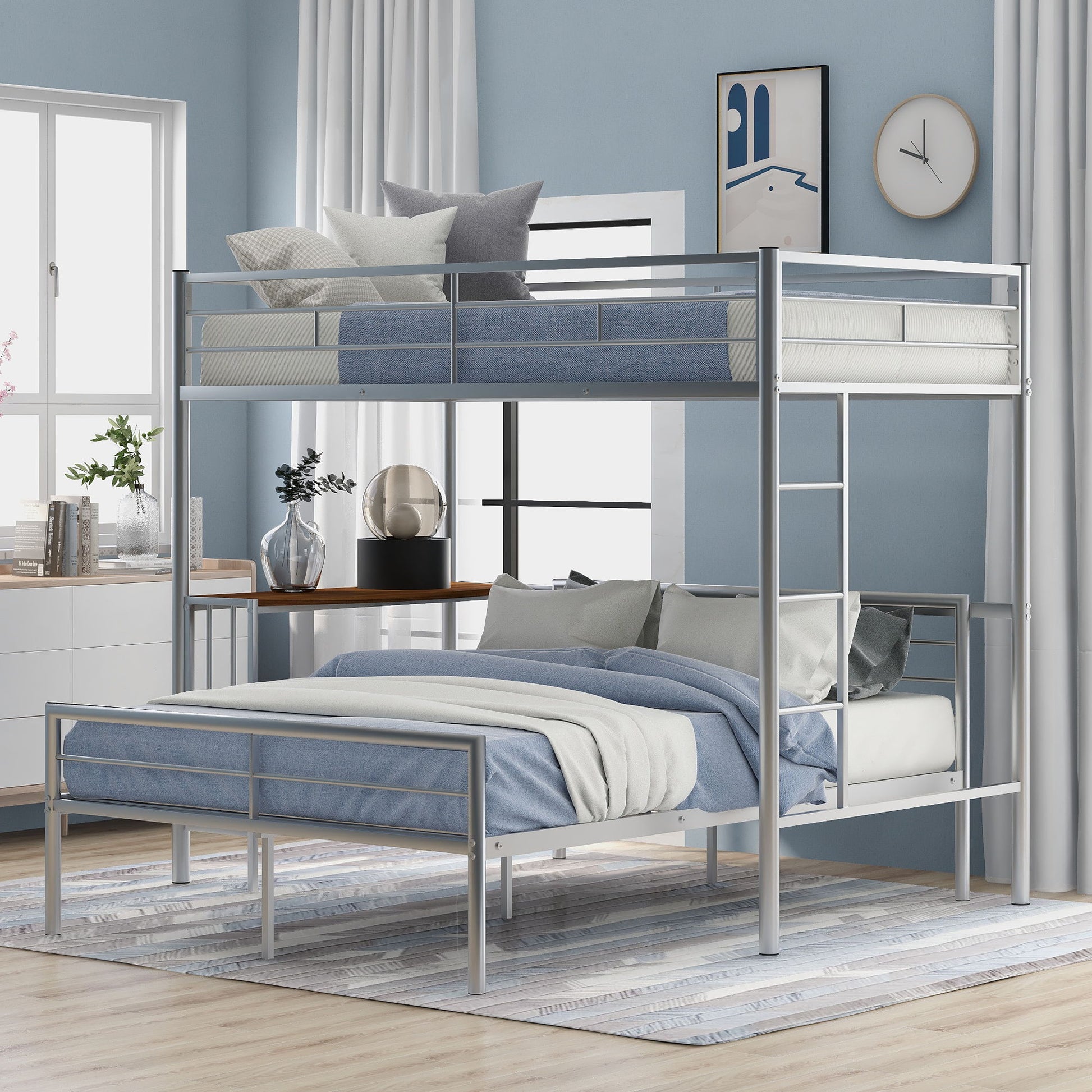 Bunk Bed With Desk, Ladder And Quality Slats For Bedroom - The Sleep Loft - Online Mattress Showroom NYC