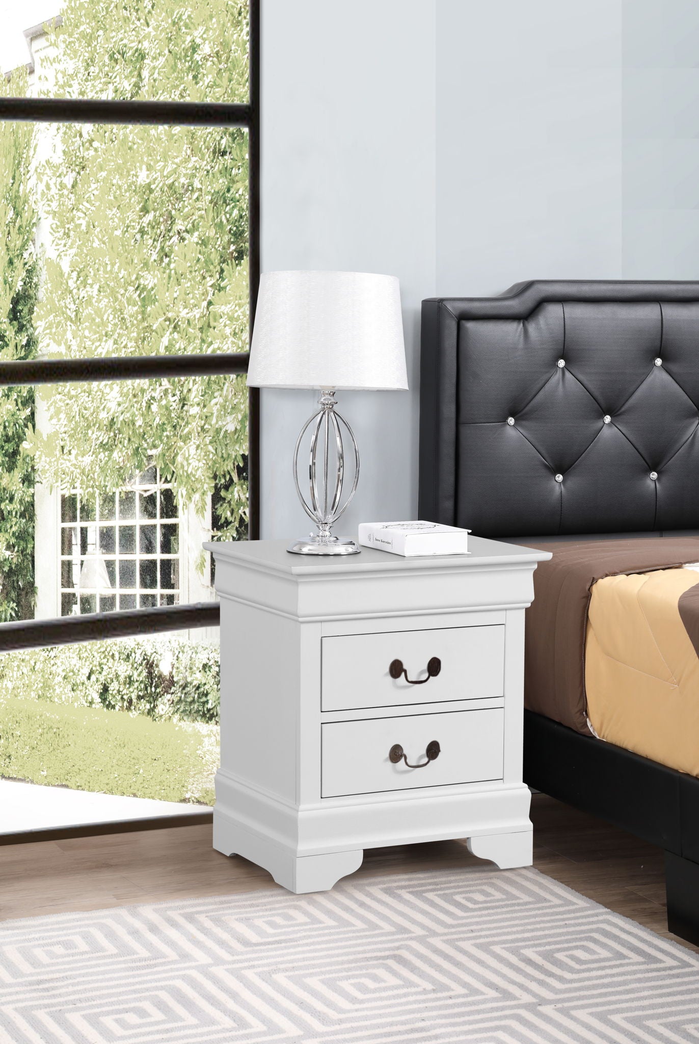 Traditional Style Design Nightstand - The Sleep Loft - Online Mattress Showroom NYC
