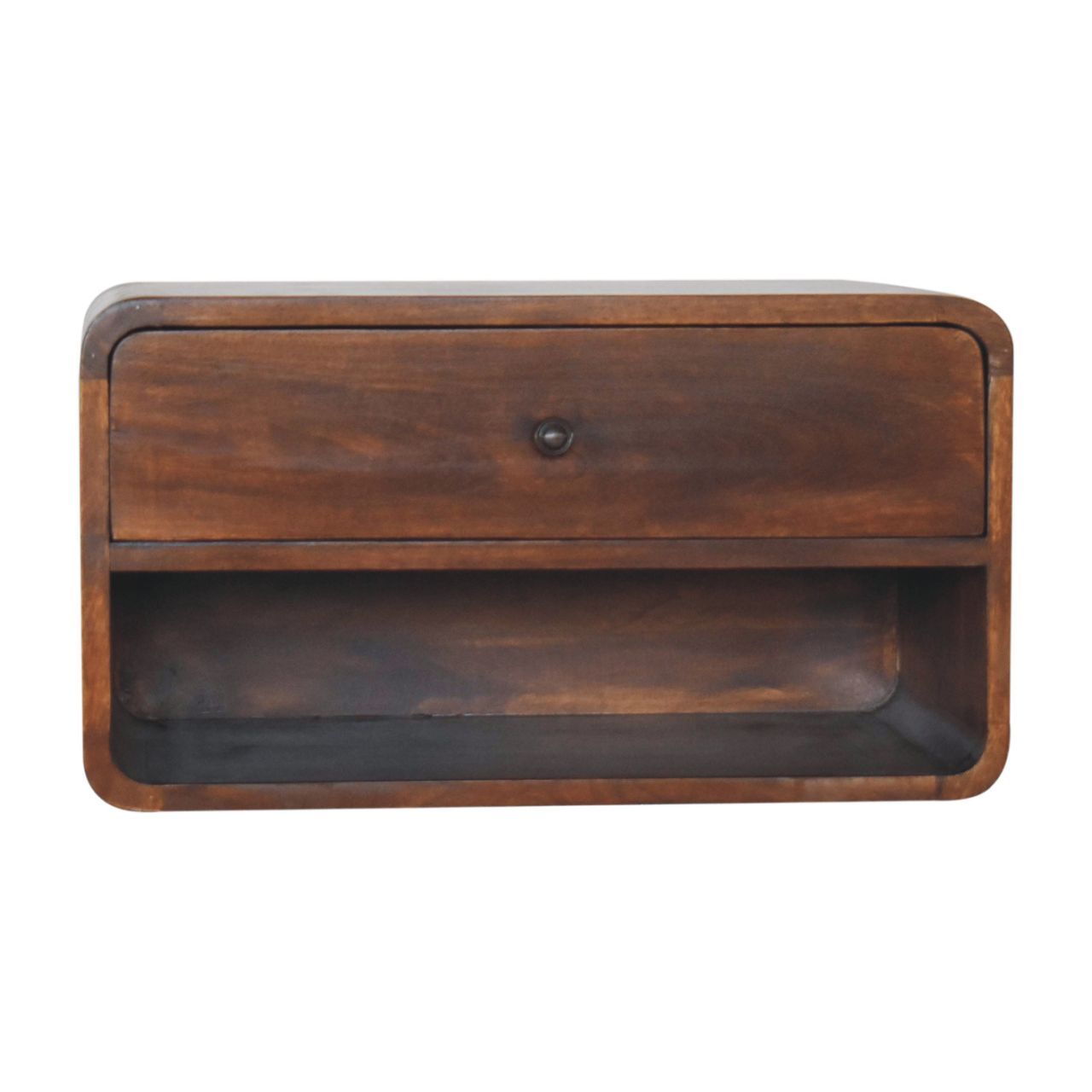 Curve Upper Slot Floating Nightstand - The Sleep Loft - Online Mattress Showroom NYC