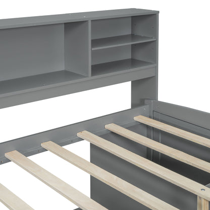 Daybed With 2 Bedside Cabinets, Upper Shelves And 4 Drawers - The Sleep Loft - Online Mattress Showroom NYC