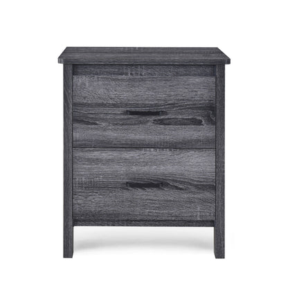 Titeca - Contemporary Wood 2 Drawer Nightstand - The Sleep Loft - Online Mattress Showroom NYC