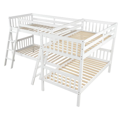 L Shaped Bunk Bed With Ladder - The Sleep Loft - Online Mattress Showroom NYC