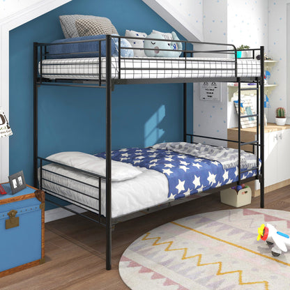 Space Saving Bunk Bed With Metal Frame And Ladder - The Sleep Loft - Online Mattress Showroom NYC