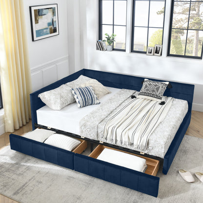 Upholstered Bed Frame With Tufted Backrest And Armrests - The Sleep Loft - Online Mattress Showroom NYC