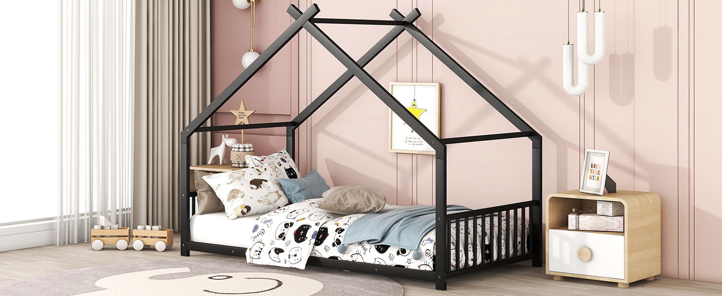 Metal House Bed - The Sleep Loft - Online Mattress Showroom NYC