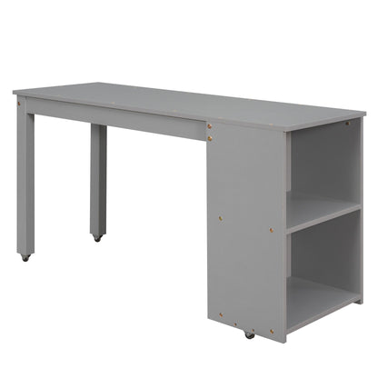 Loft Low Study Bed With Cabinet, Shelves And Rolling Portable Desk, Multiple Functions - The Sleep Loft - Online Mattress Showroom NYC