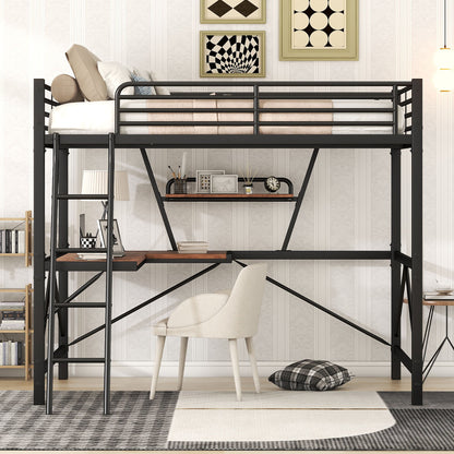 Loft Bed With Desk And Shelf, Modern Design - The Sleep Loft - Online Mattress Showroom NYC