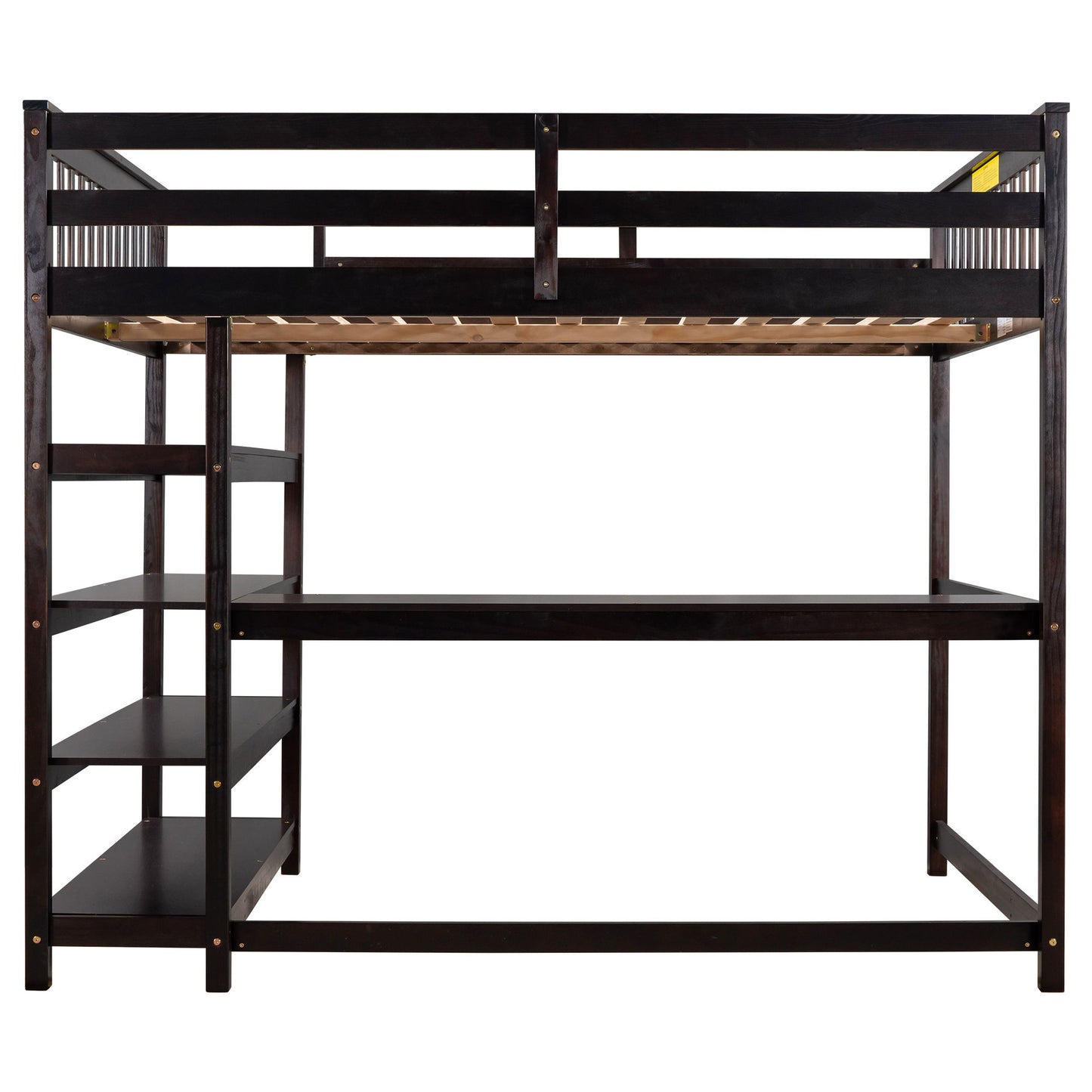 Loft Bed With Storage Shelves And Under Bed Desk - The Sleep Loft - Online Mattress Showroom NYC