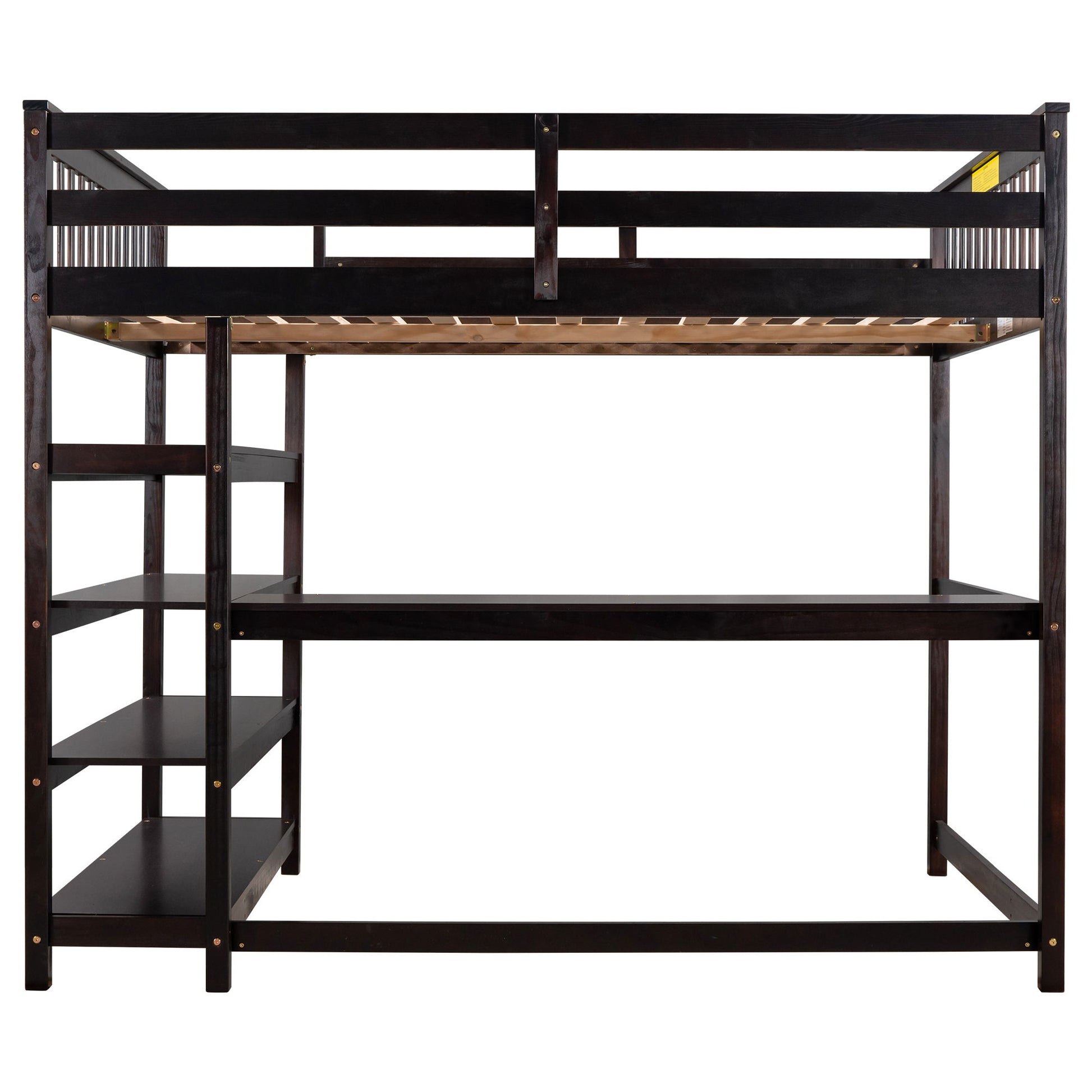 Loft Bed With Storage Shelves And Under Bed Desk - The Sleep Loft - Online Mattress Showroom NYC