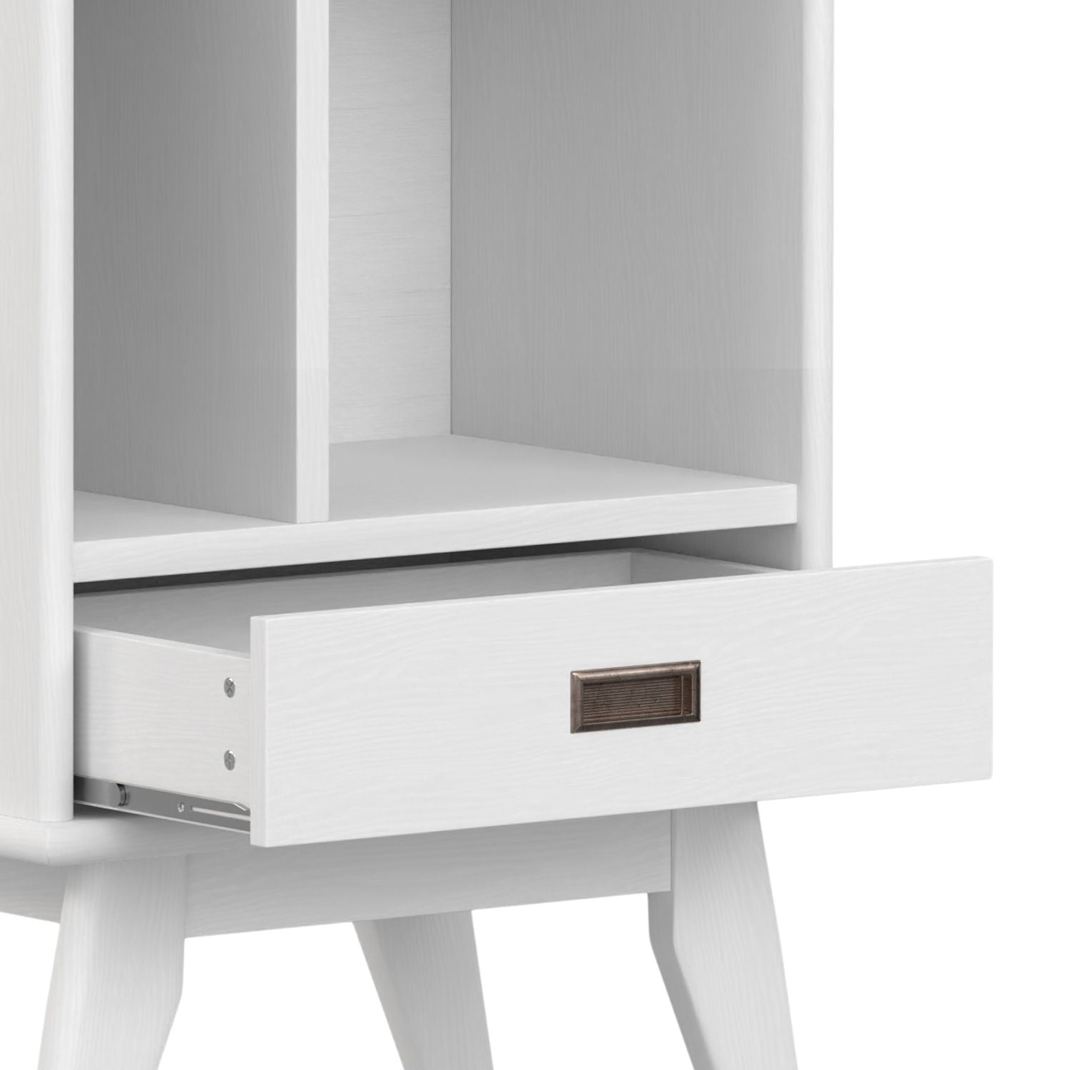 Draper - Mid Century Wide Bookcase And Storage Unit - The Sleep Loft - Online Mattress Showroom NYC