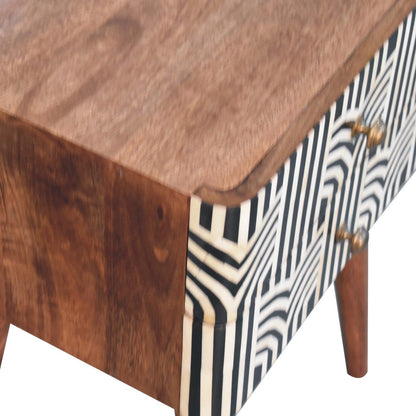Edessa Bone Inlay Bedside - The Sleep Loft - Online Mattress Showroom NYC