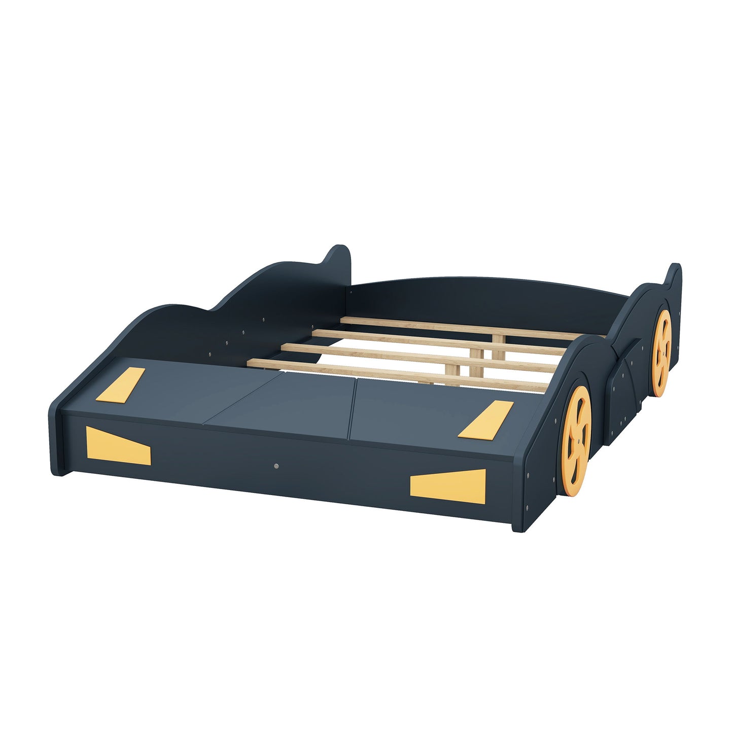 Race Car Shaped Platform Bed With Wheels And Storage - The Sleep Loft - Online Mattress Showroom NYC