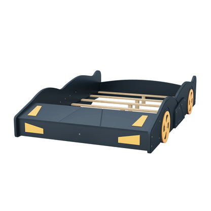 Race Car Shaped Platform Bed With Wheels And Storage - The Sleep Loft - Online Mattress Showroom NYC