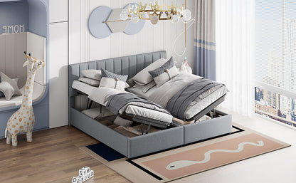 Upholstered Platform Bed With A Hydraulic Storage System - The Sleep Loft - Online Mattress Showroom NYC