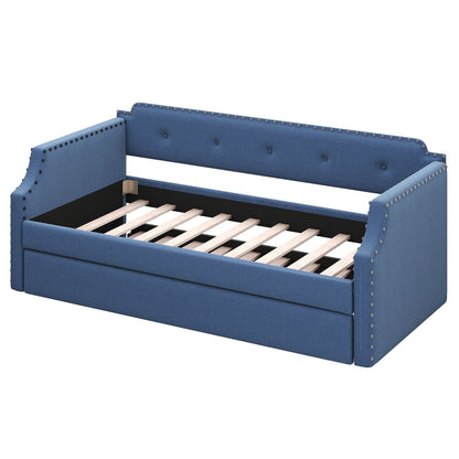 Upholstered Daybed With Trundle - The Sleep Loft - Online Mattress Showroom NYC