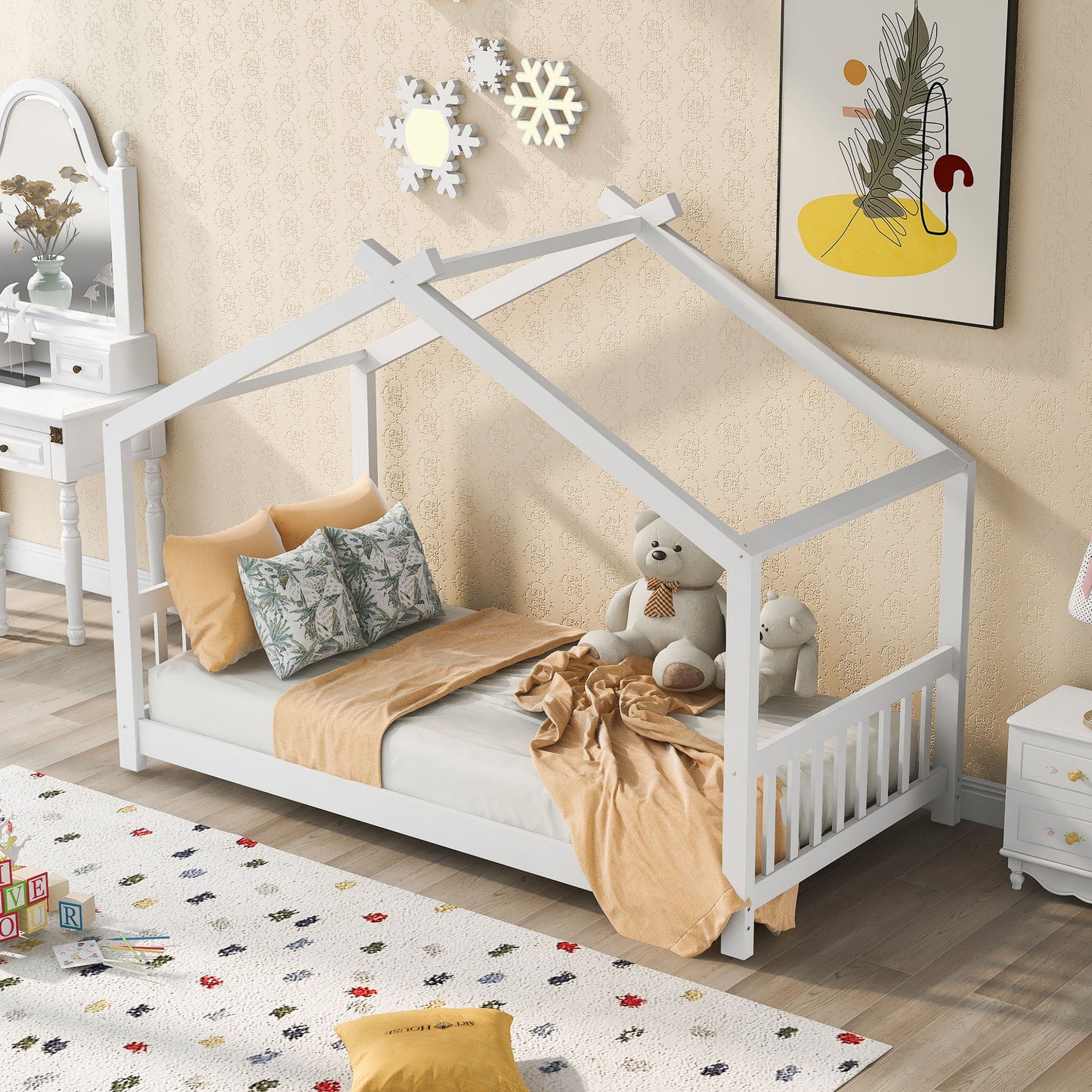 House Platform Bed With Headboard And Footboard, Roof Design - The Sleep Loft - Online Mattress Showroom NYC