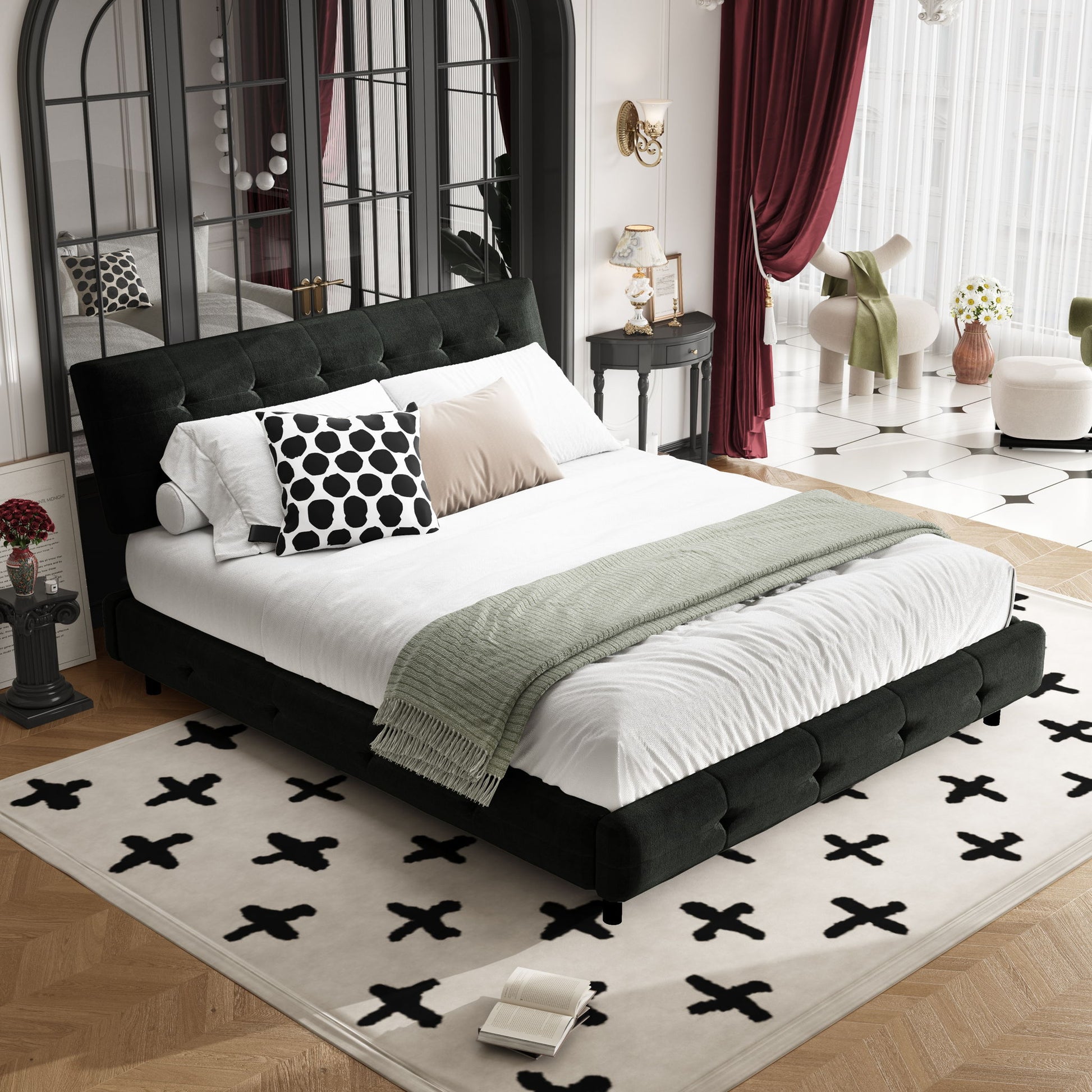 Tufted Headboard With Extra-Large Ultra-Soft Cloud Pillow Design - The Sleep Loft - Online Mattress Showroom NYC