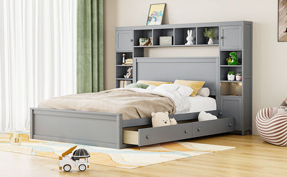 Bed With All In One Cabinet, Shelf And Sockets - The Sleep Loft - Online Mattress Showroom NYC