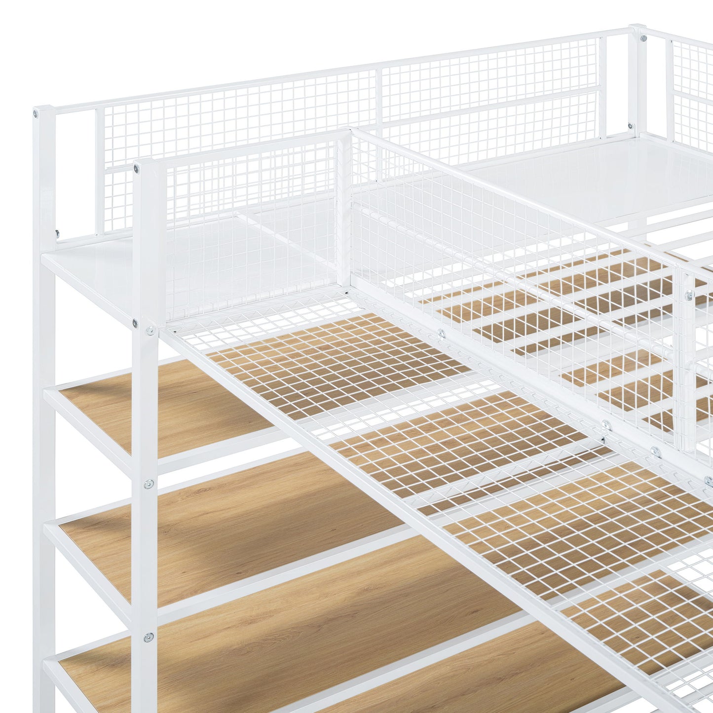 Bunk Bed With 5 Tier Shelves - The Sleep Loft - Online Mattress Showroom NYC