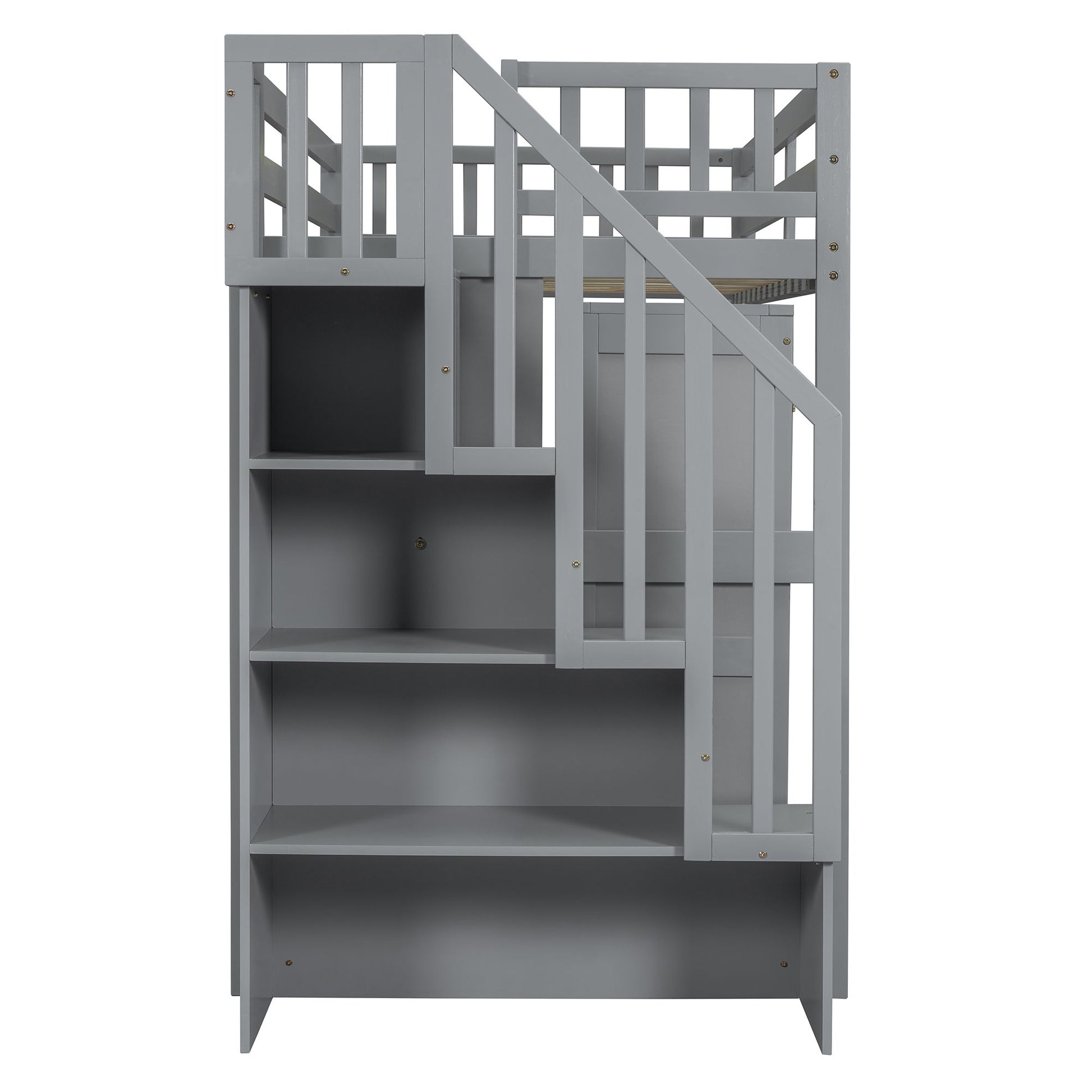 Loft Bed With Stairs, Bookshelf, Drawers, Desk & Wardrobe, Space Saving Multifunctional Furniture - The Sleep Loft - Online Mattress Showroom NYC