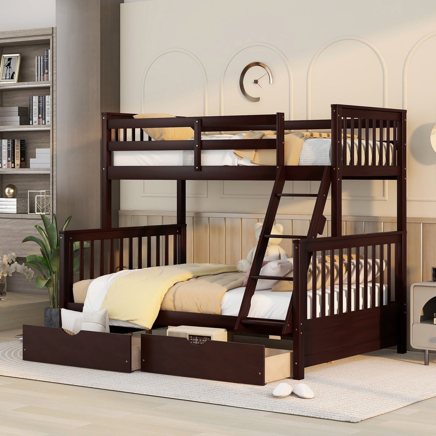 Bunk Bed With Ladders And 2 Storage Drawers - The Sleep Loft - Online Mattress Showroom NYC