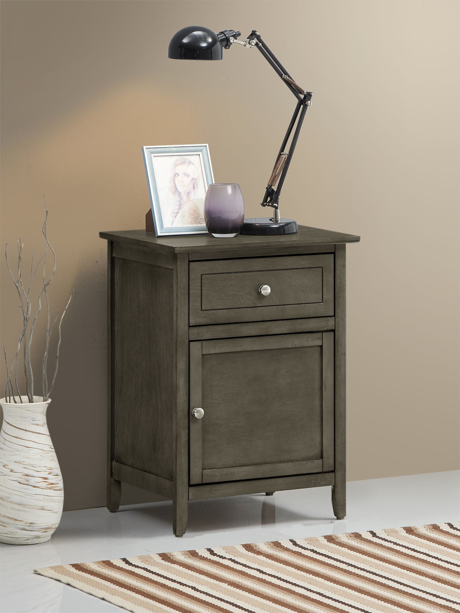 1 Drawer / 1 Door Nightstand - The Sleep Loft - Online Mattress Showroom NYC