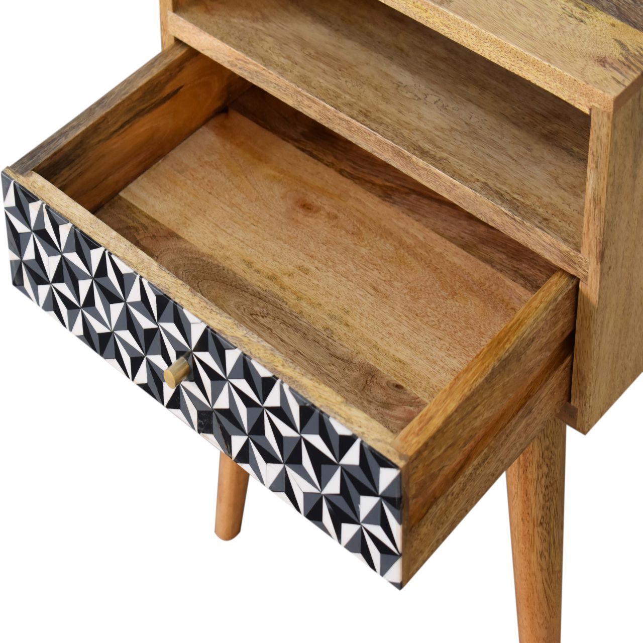 Mosaic Nightstand, 1 Drawer - Oak - The Sleep Loft - Online Mattress Showroom NYC
