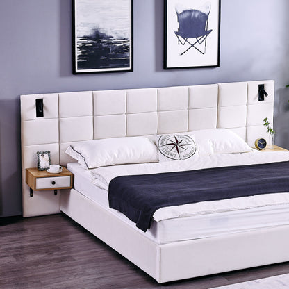 Upholstered Hydraulic Platform Bed With Storage Shelves, Reading Lamps, USB Port - The Sleep Loft - Online Mattress Showroom NYC