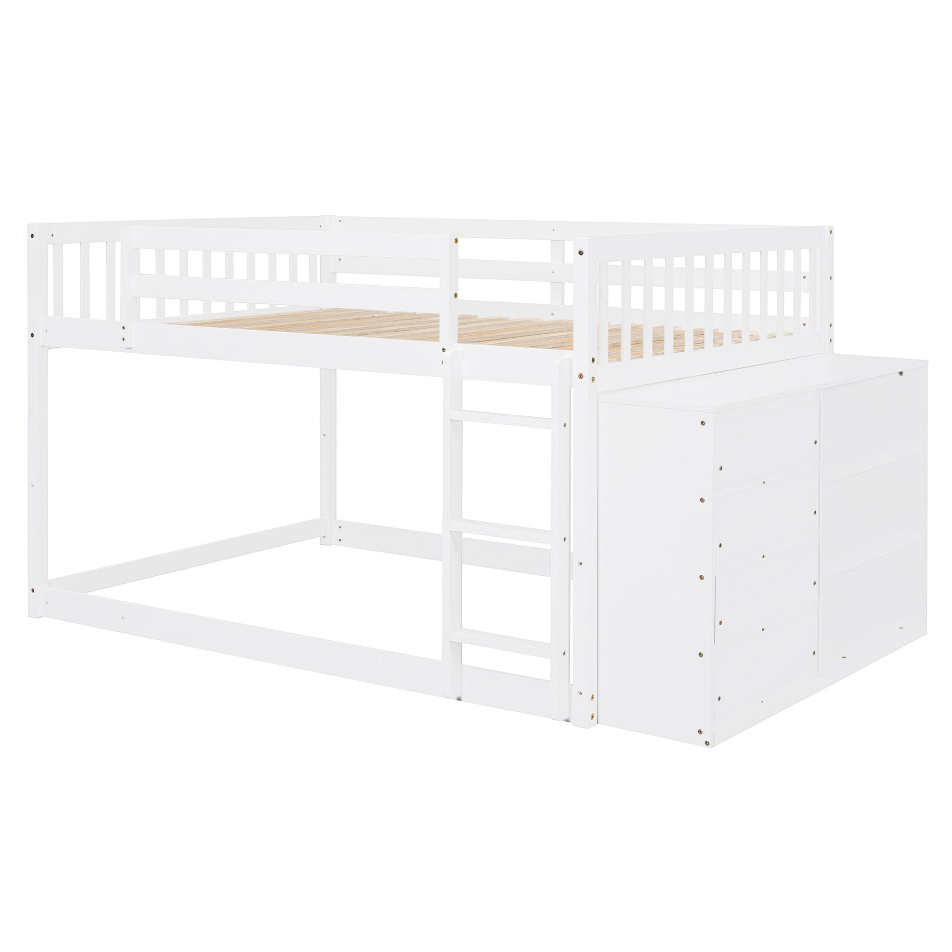 Bunk Bed With 4 Drawers And 3 Shelves - The Sleep Loft - Online Mattress Showroom NYC