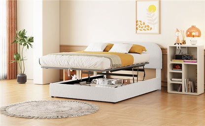Upholstered Platform Bed With Hydraulic Storage System - The Sleep Loft - Online Mattress Showroom NYC