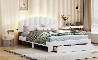 Upholstered Platform Bed With Drawer - The Sleep Loft - Online Mattress Showroom NYC