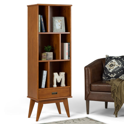 Draper - Mid Century Wide Bookcase And Storage Unit - The Sleep Loft - Online Mattress Showroom NYC
