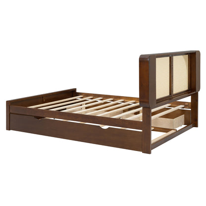 Headboard Bed With 2 Drawers And Trundle - The Sleep Loft - Online Mattress Showroom NYC