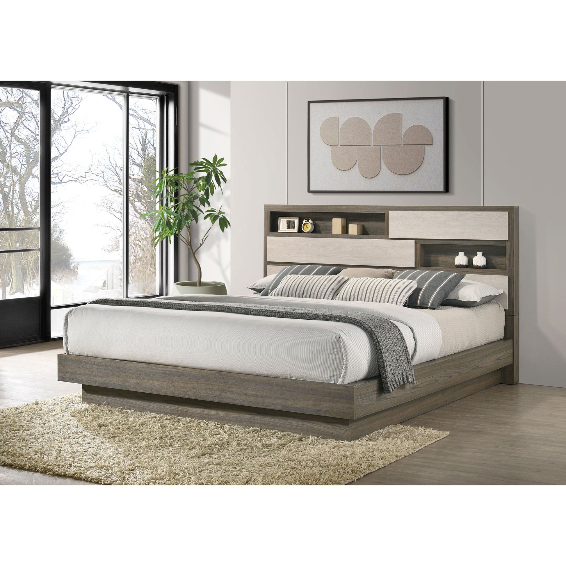 Edmondson - Bookcase Headboard Bed - The Sleep Loft - Online Mattress Showroom NYC