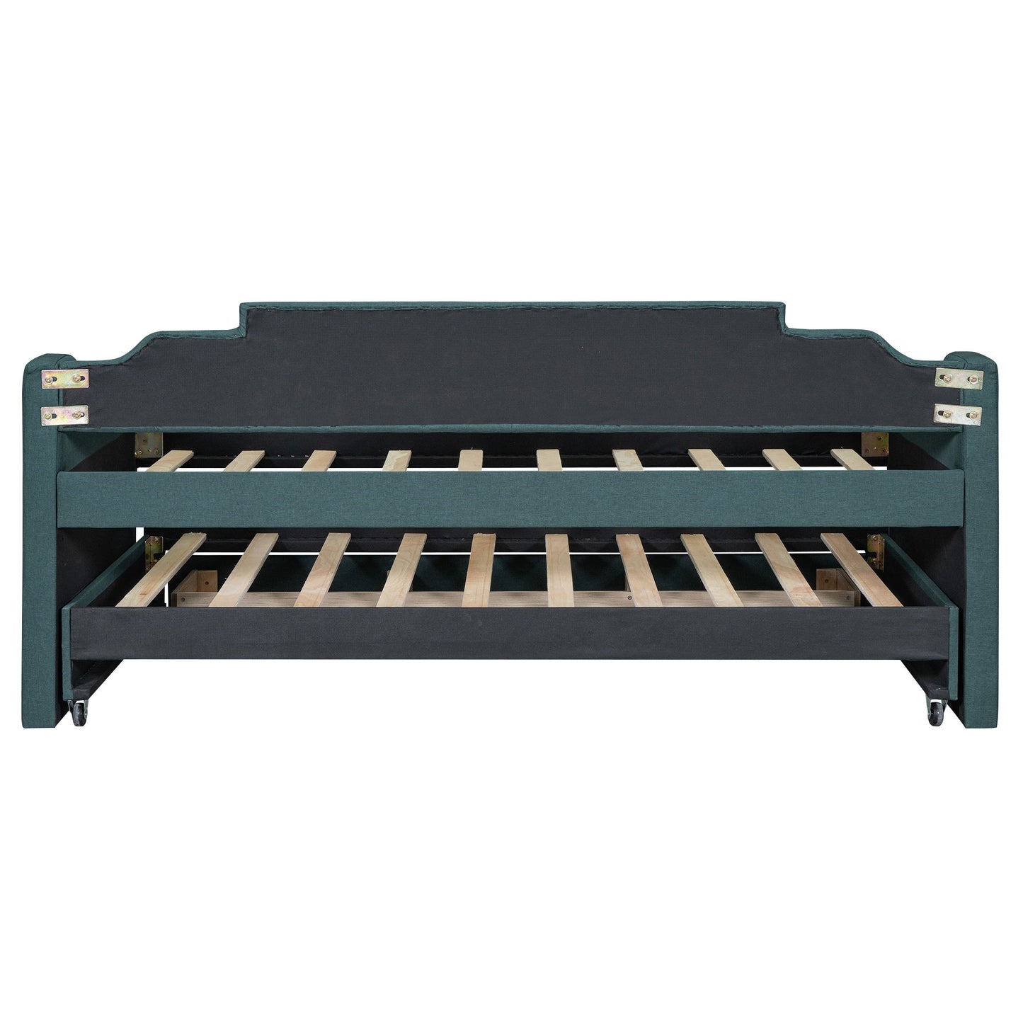 Upholstered Simple Design Daybed With Trundle And 3 Drawers