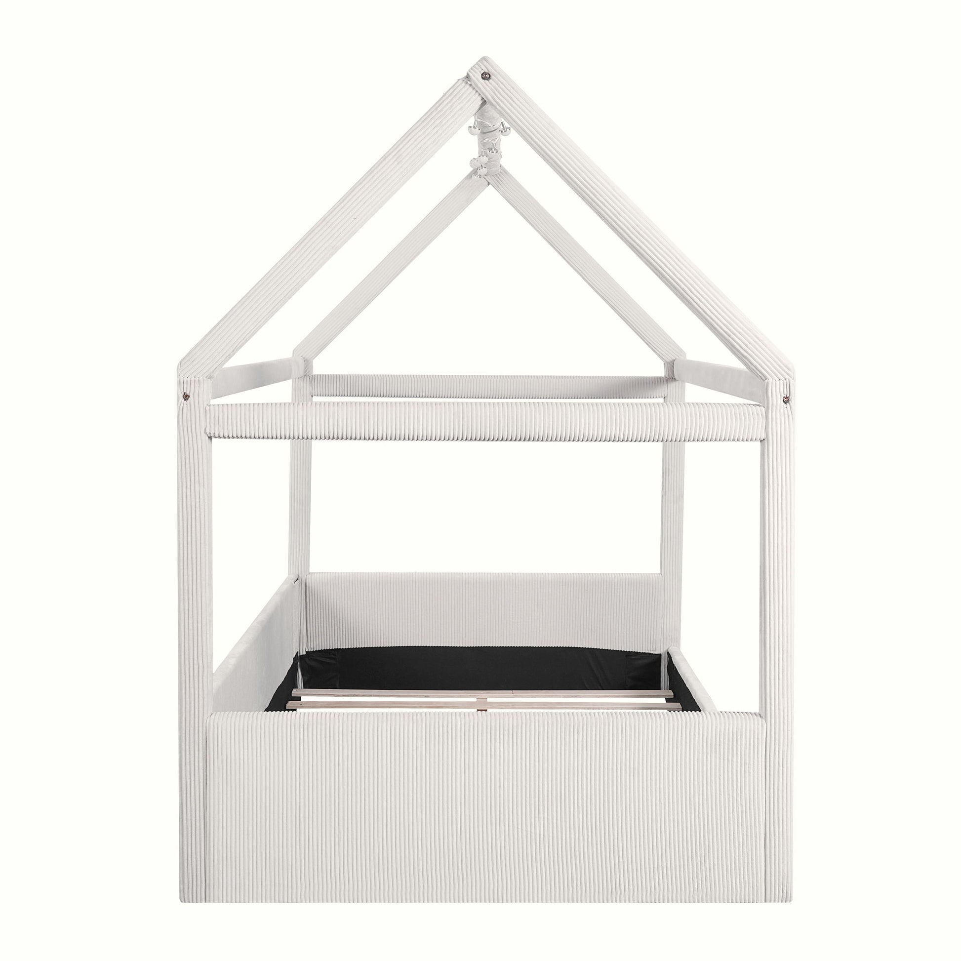 Upholstered House Style Daybed With LED Light Strips - The Sleep Loft - Online Mattress Showroom NYC