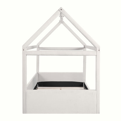 Upholstered House Style Daybed With LED Light Strips - The Sleep Loft - Online Mattress Showroom NYC