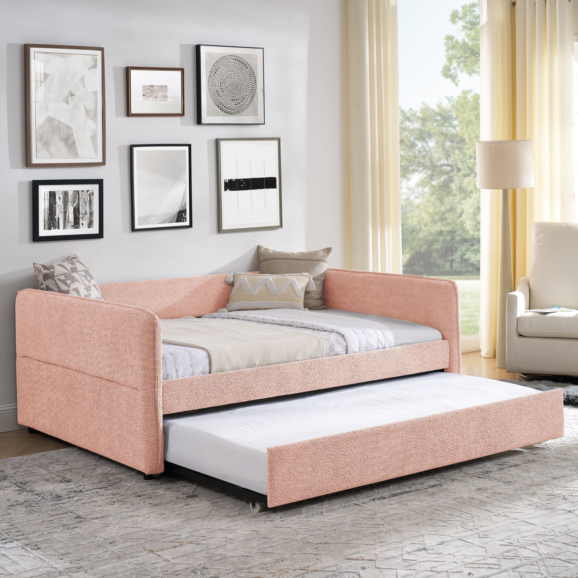 Upholstered Daybed With Pop Up Trundle - The Sleep Loft - Online Mattress Showroom NYC