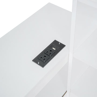 Platform Bed With Multi Functional Storage Space, Nightstand, 2 Drawers, USB Ports And Desk - The Sleep Loft - Online Mattress Showroom NYC