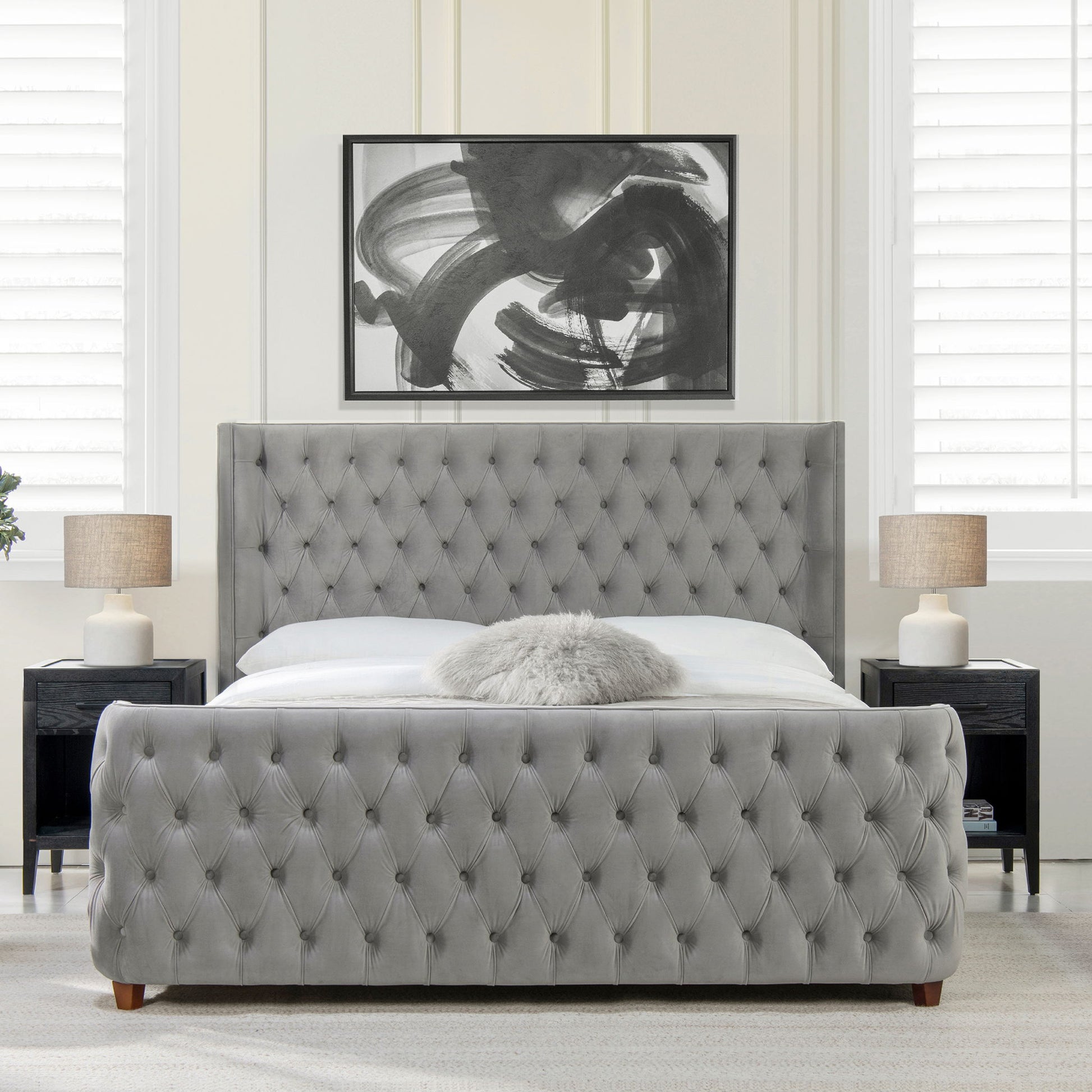 Brooklyn - Tufted Panel Bed Headboard And Footboard Set - The Sleep Loft - Online Mattress Showroom NYC