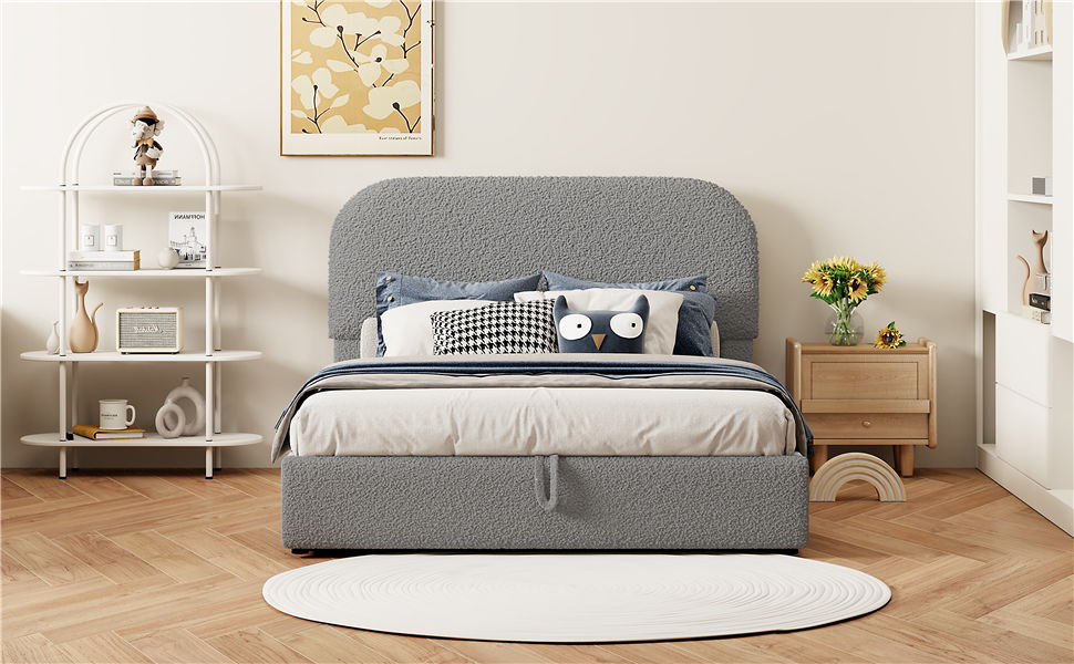 Upholstered Platform Bed With Hydraulic Storage System - The Sleep Loft - Online Mattress Showroom NYC