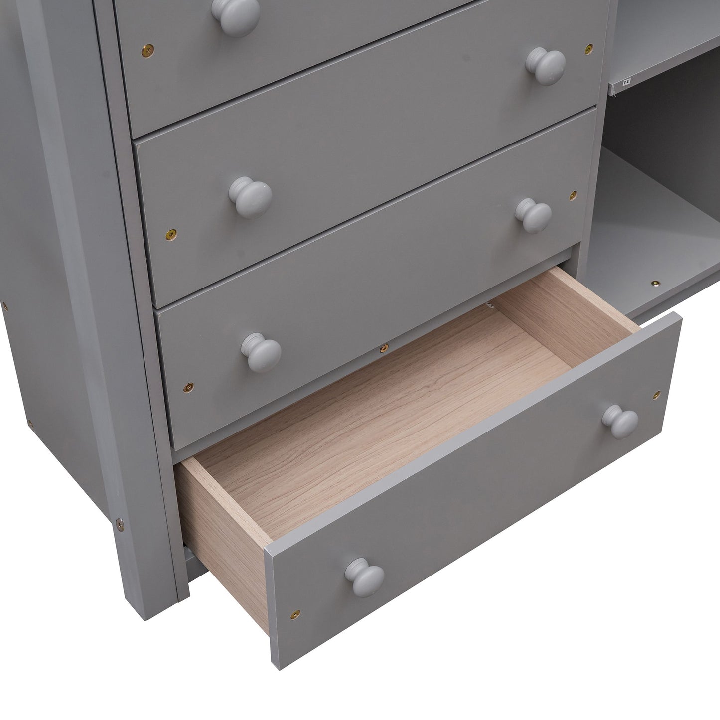 Bunk Bed With 6 Drawers And Flexible Shelves, Bottom Bed With Wheels - The Sleep Loft - Online Mattress Showroom NYC