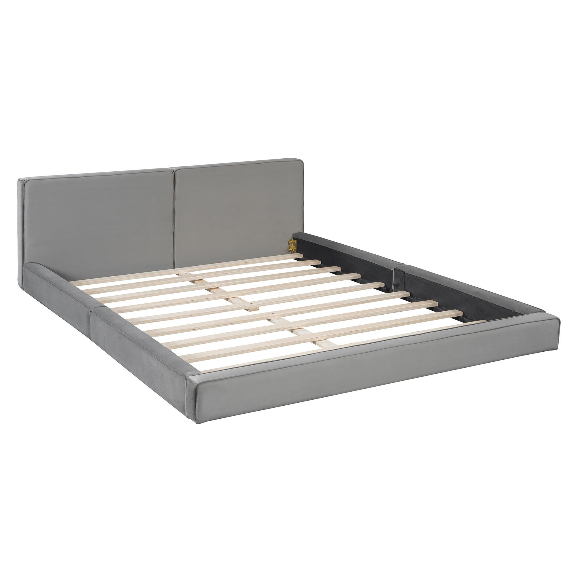 Upholstered Platform Bed, Grounded Bed With Solid Frame - The Sleep Loft - Online Mattress Showroom NYC